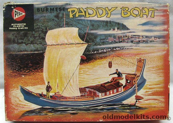 Pyro 1/45 Burmese Paddy Boat, 318-89 plastic model kit